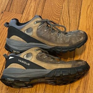 Men's Vasque VST Skywalk Brown Black Leather Low Hiking Boots‎ Sneakers Size 9